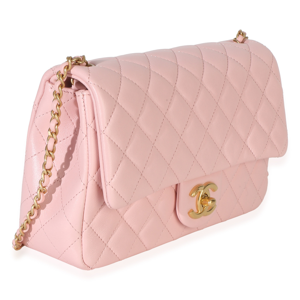 Chanel Pink Quilted Lambskin Small CC Crush Flap Bag - Picture 3 of 8